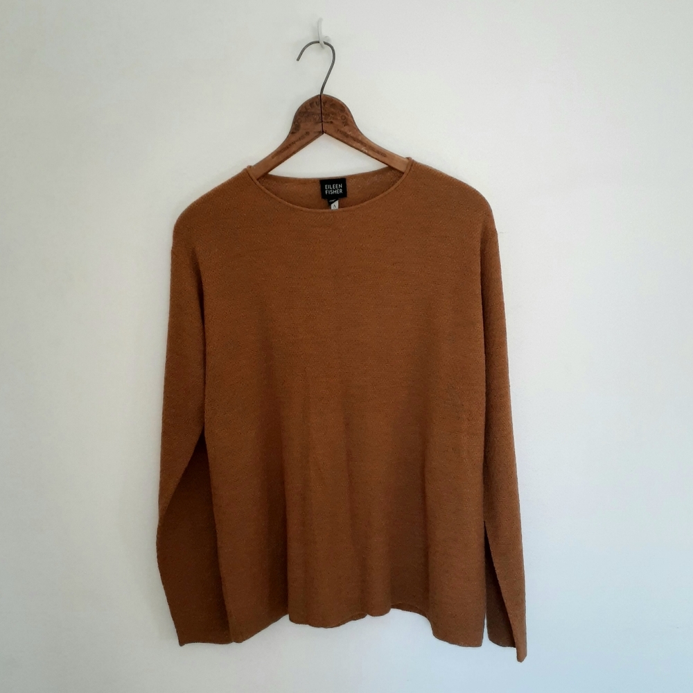 🍒 Eileen Fisher 100% Wool Sheer Sweater